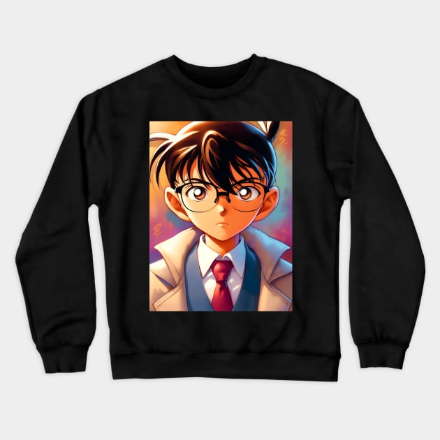 Unleash the Mystery: Detective Conan-inspired Anime Fashion for Sleuth Enthusiasts! Crewneck Sweatshirt by insaneLEDP